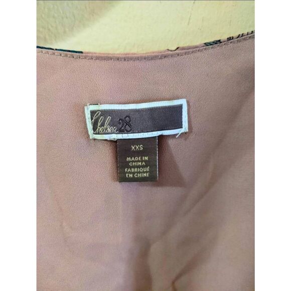 Chelsea28 Chiffon Wrap Dress Womens Size XXS Purple Floral High-Low Boho Wedding - Picture 4 of 11